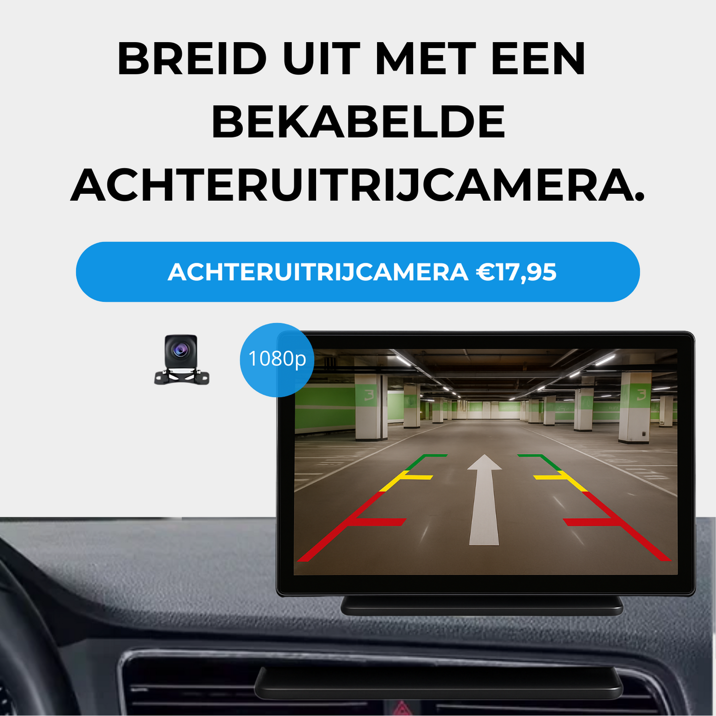 Apple / Android CarPlay - 9 inch | Premium Display - met Dashcam