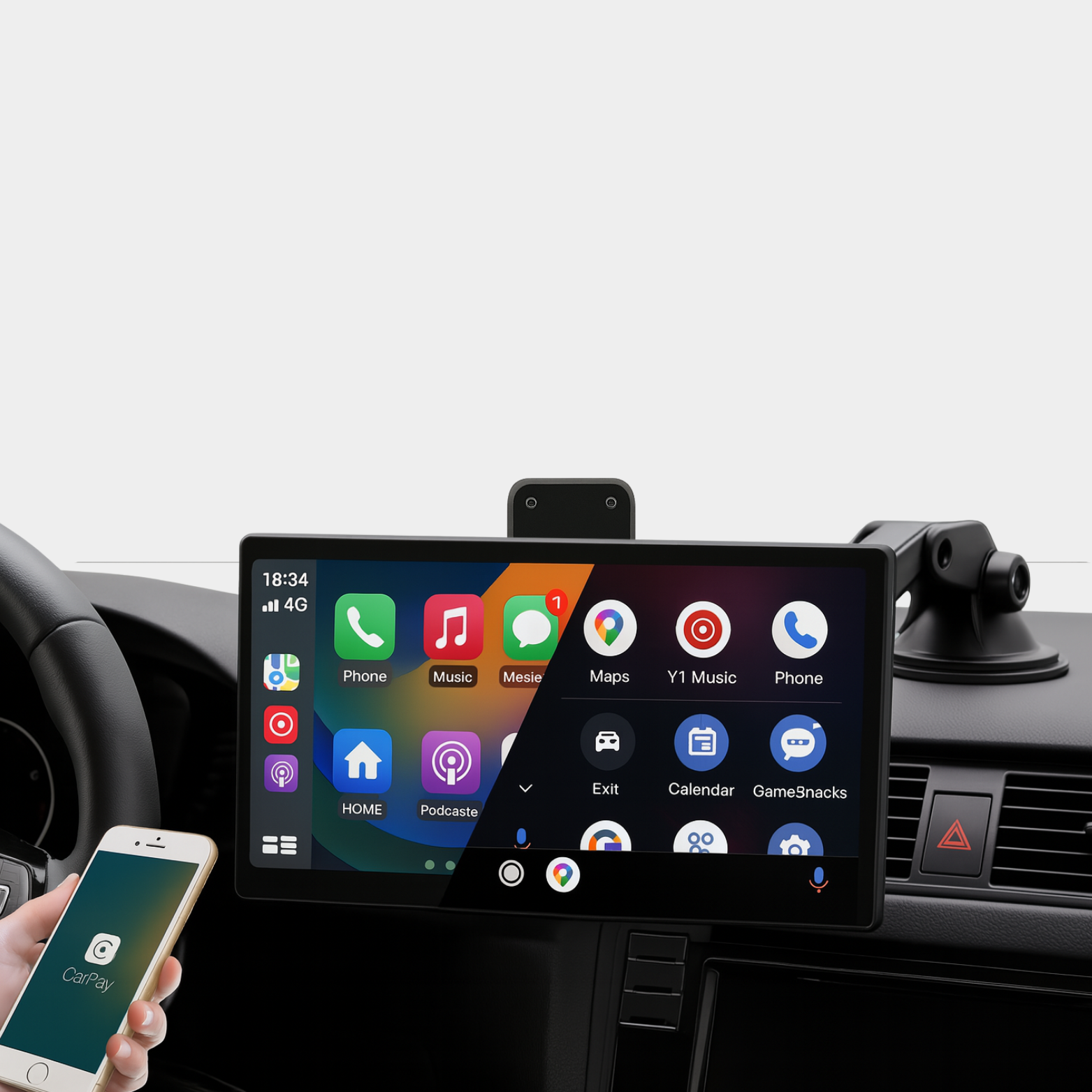 Apple / Android CarPlay - 9 inch | Premium Display - met Dashcam