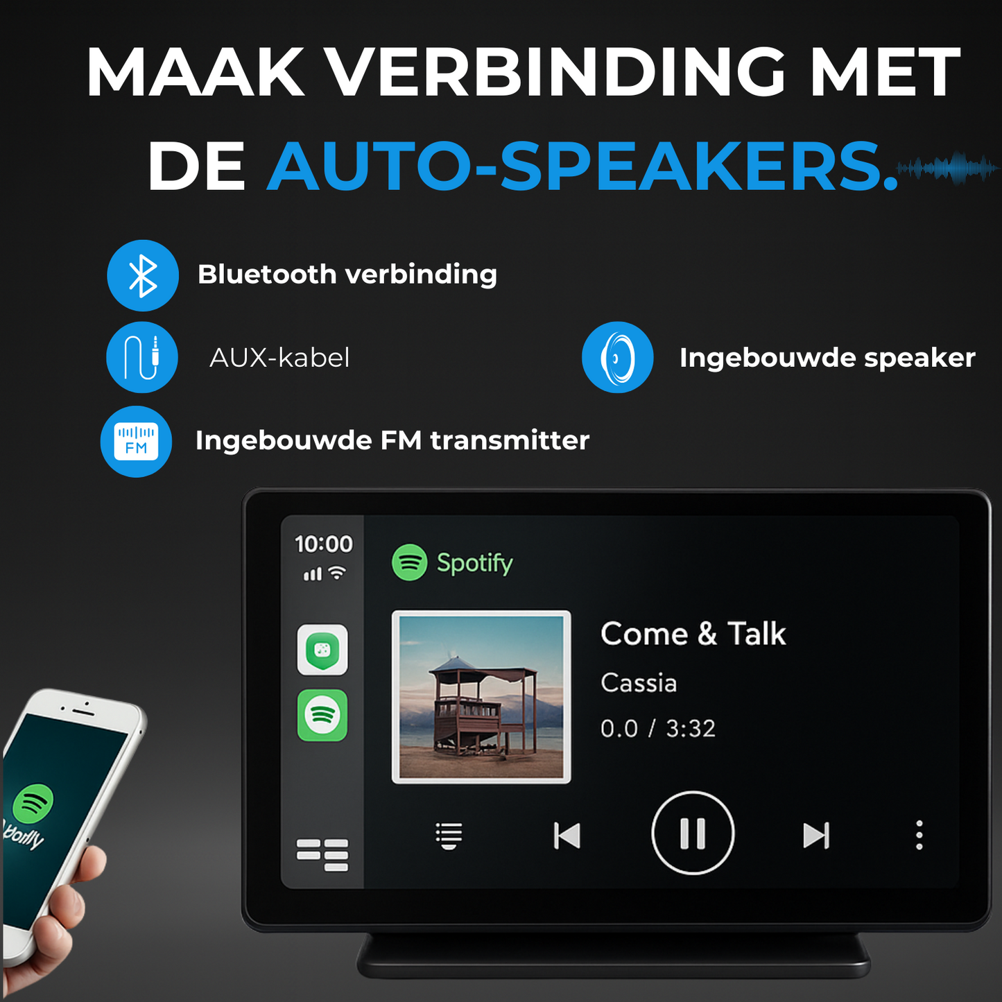 Apple / Android CarPlay - 9 inch | Premium Display - met Dashcam