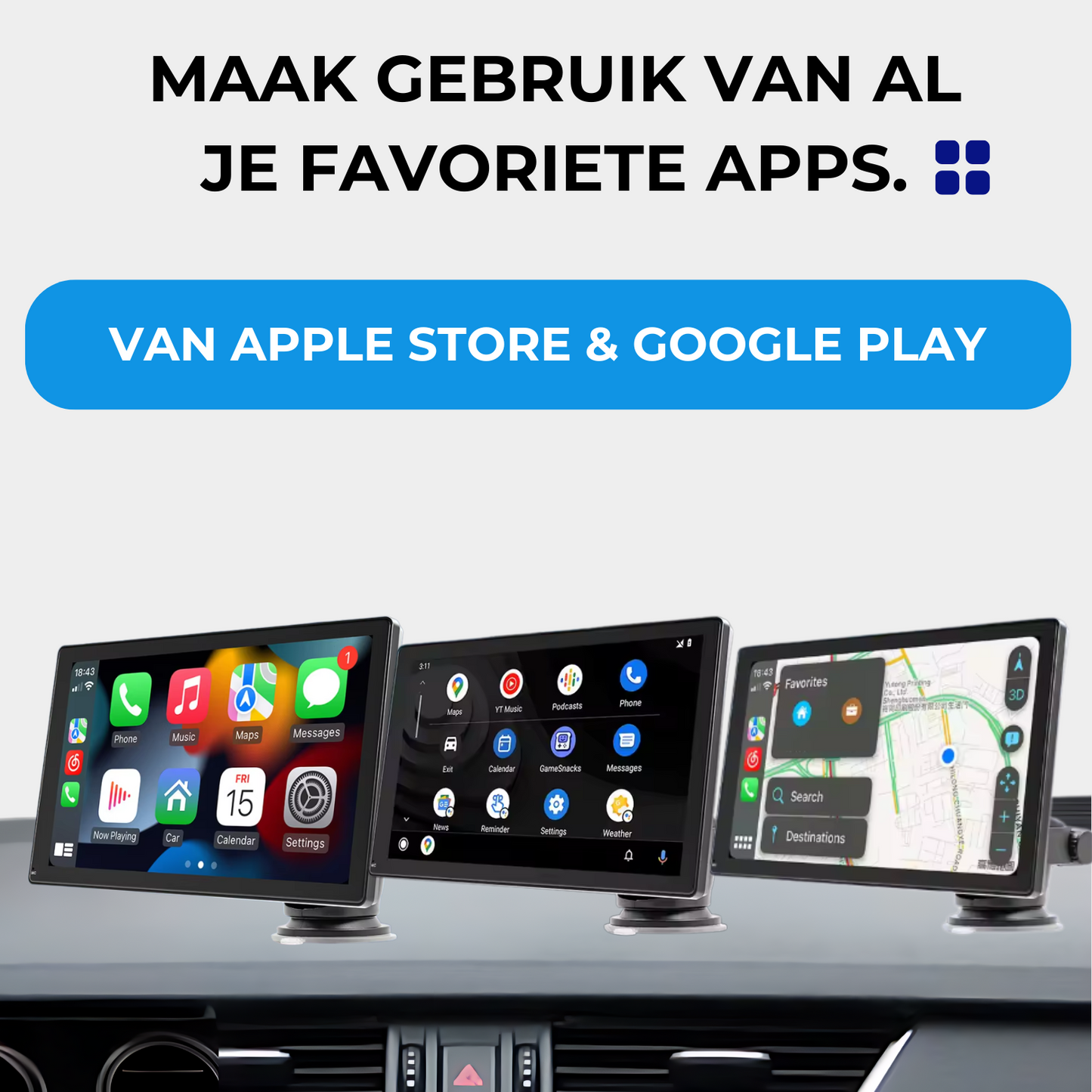 Apple / Android CarPlay - 7 inch scherm
